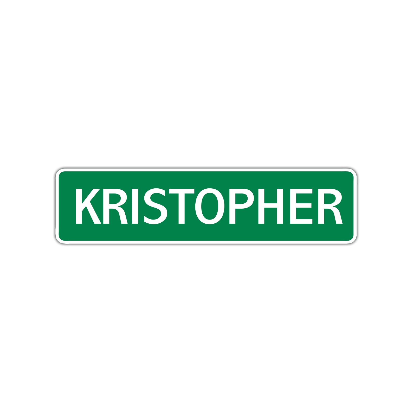 Kristopher Street Sign Children Name Room Plate