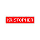 Kristopher Street Sign Children Name Room Plate