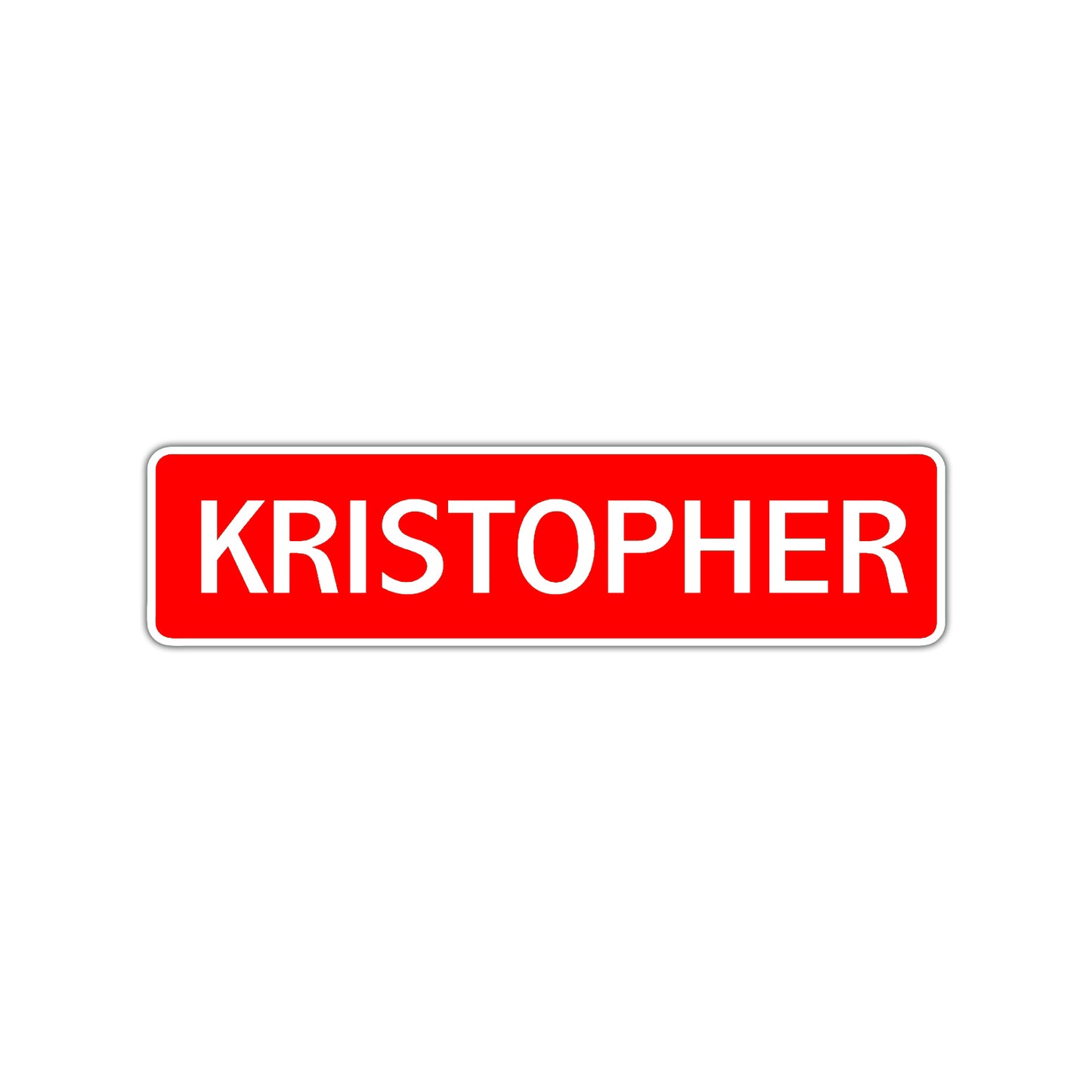 Kristopher Street Sign Children Name Room Plate