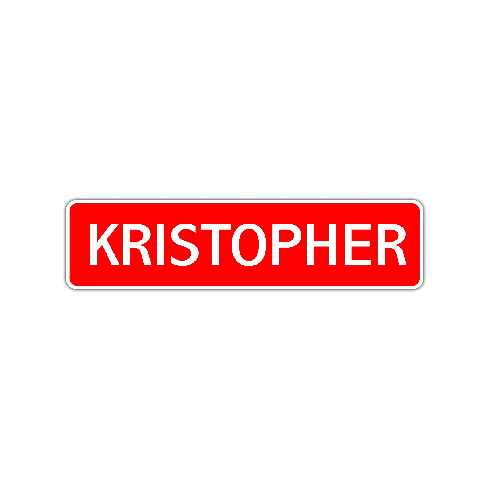 Kristopher Street Sign Children Name Room Plate