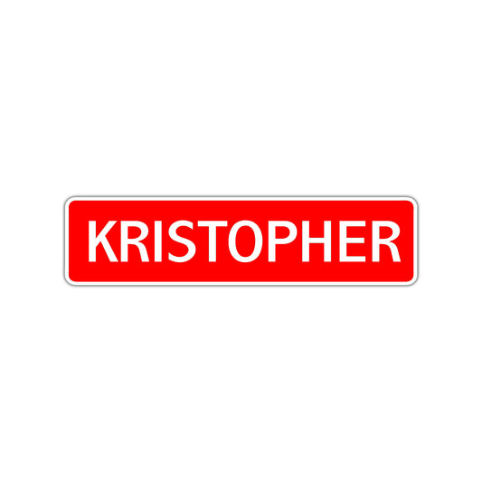 Kristopher Street Sign Children Name Room Plate