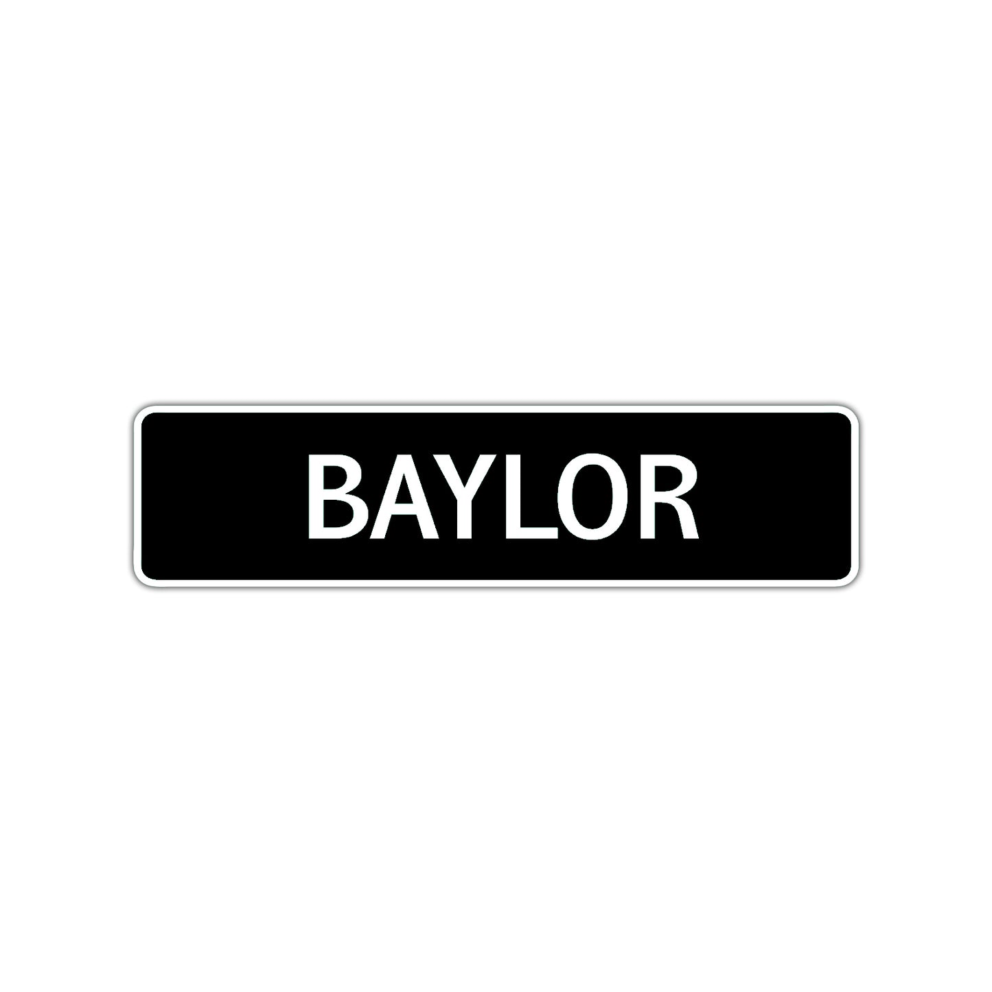 Baylor Street Sign Children Name Room Plate