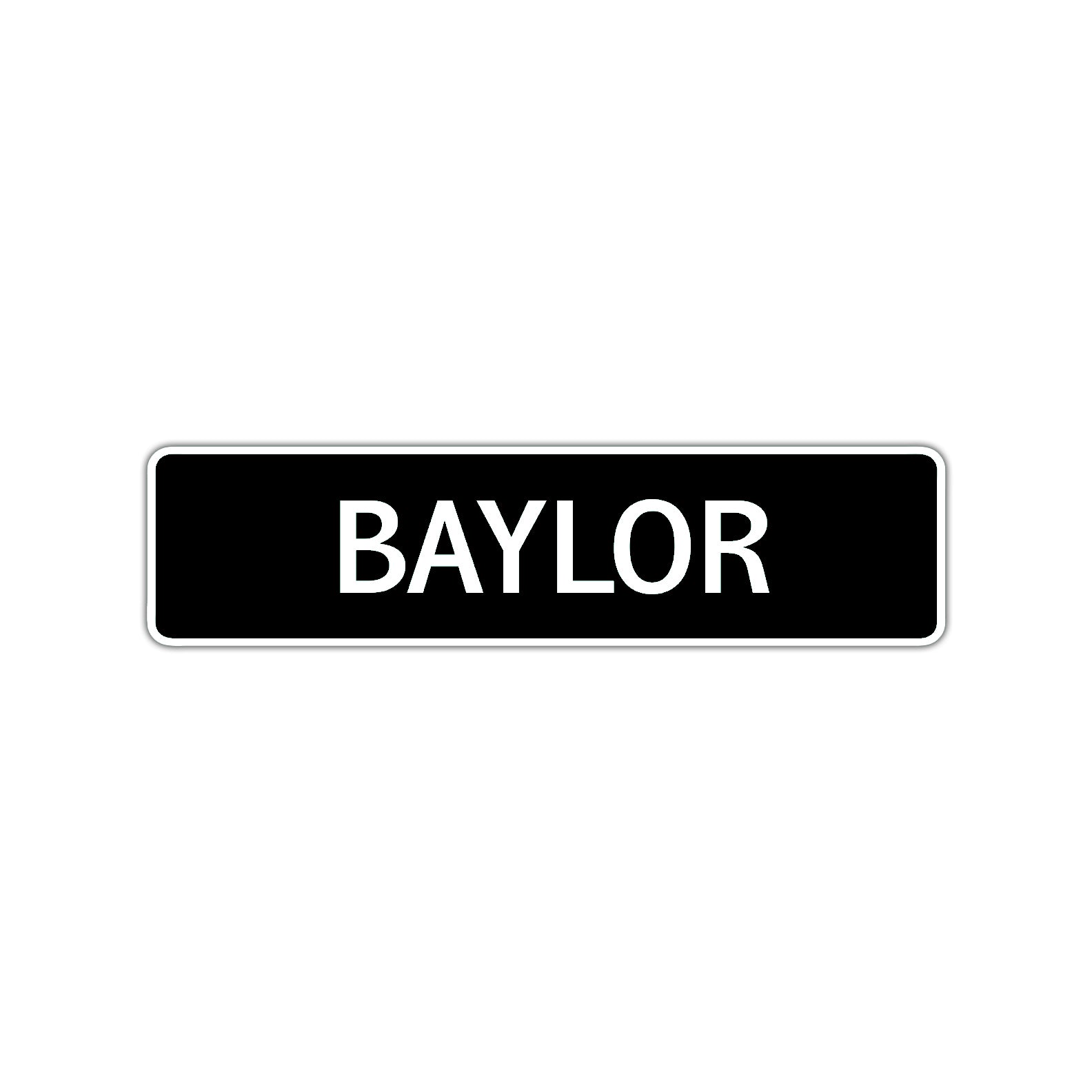 Baylor Street Sign Children Name Room Plate