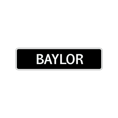 Baylor Street Sign Children Name Room Plate