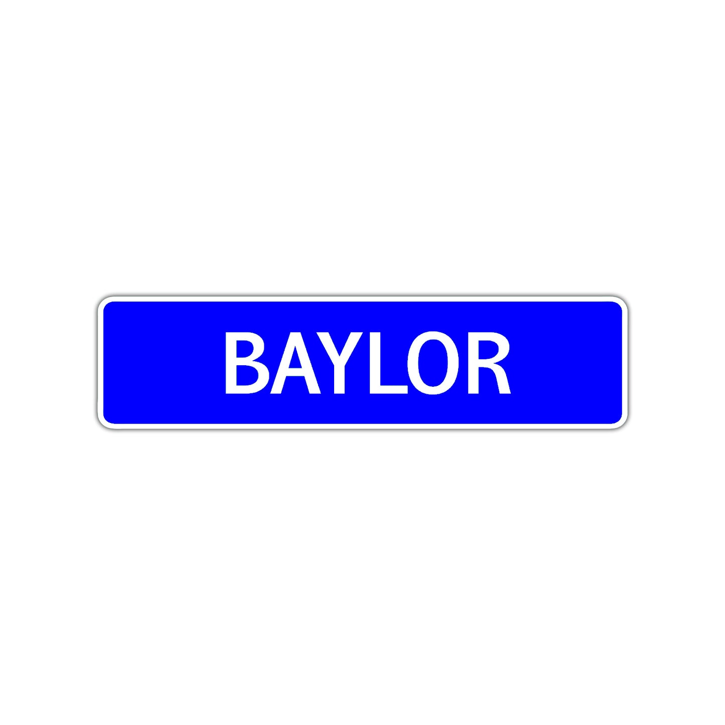 Baylor Street Sign Children Name Room Plate