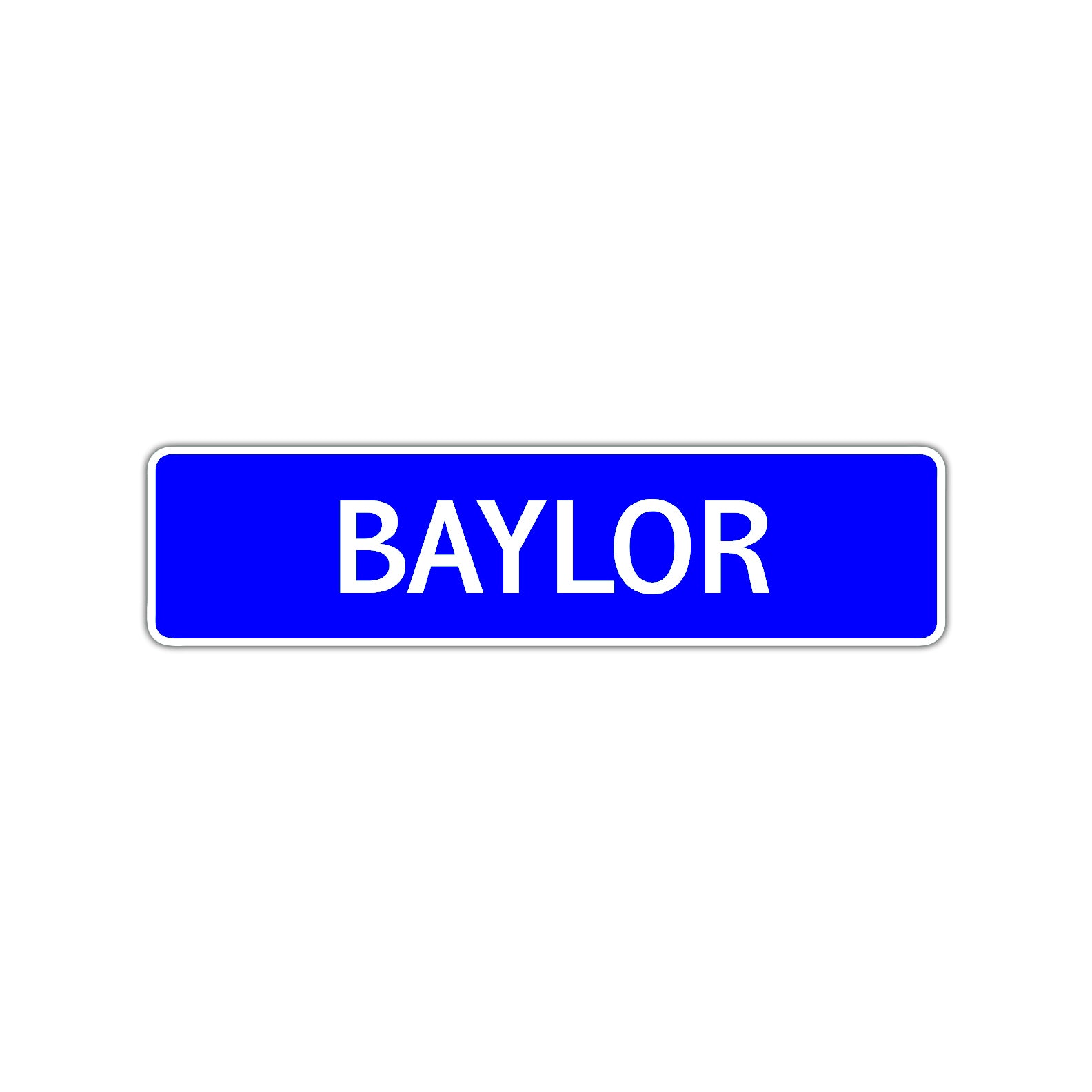 Baylor Street Sign Children Name Room Plate