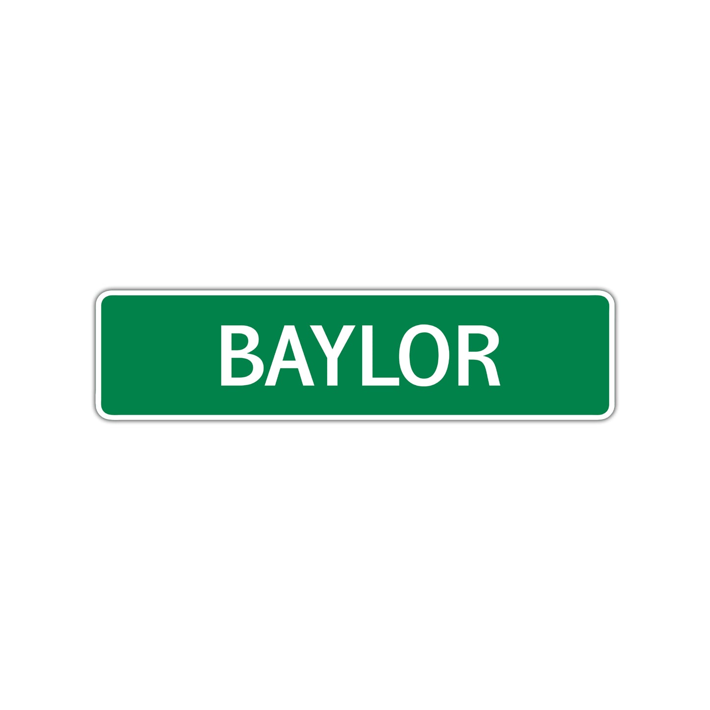 Baylor Street Sign Children Name Room Plate