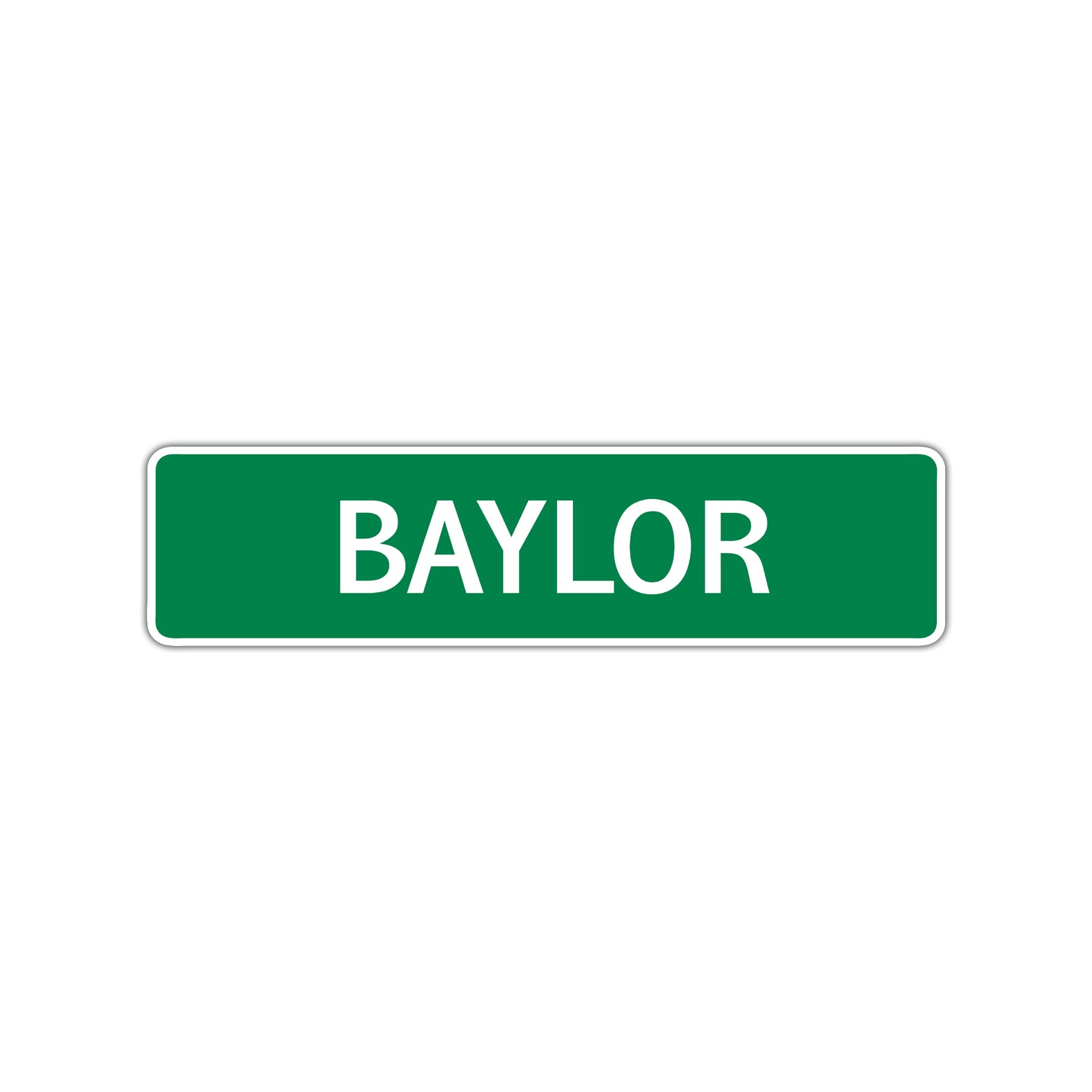 Baylor Street Sign Children Name Room Plate
