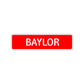 Baylor Street Sign Children Name Room Plate