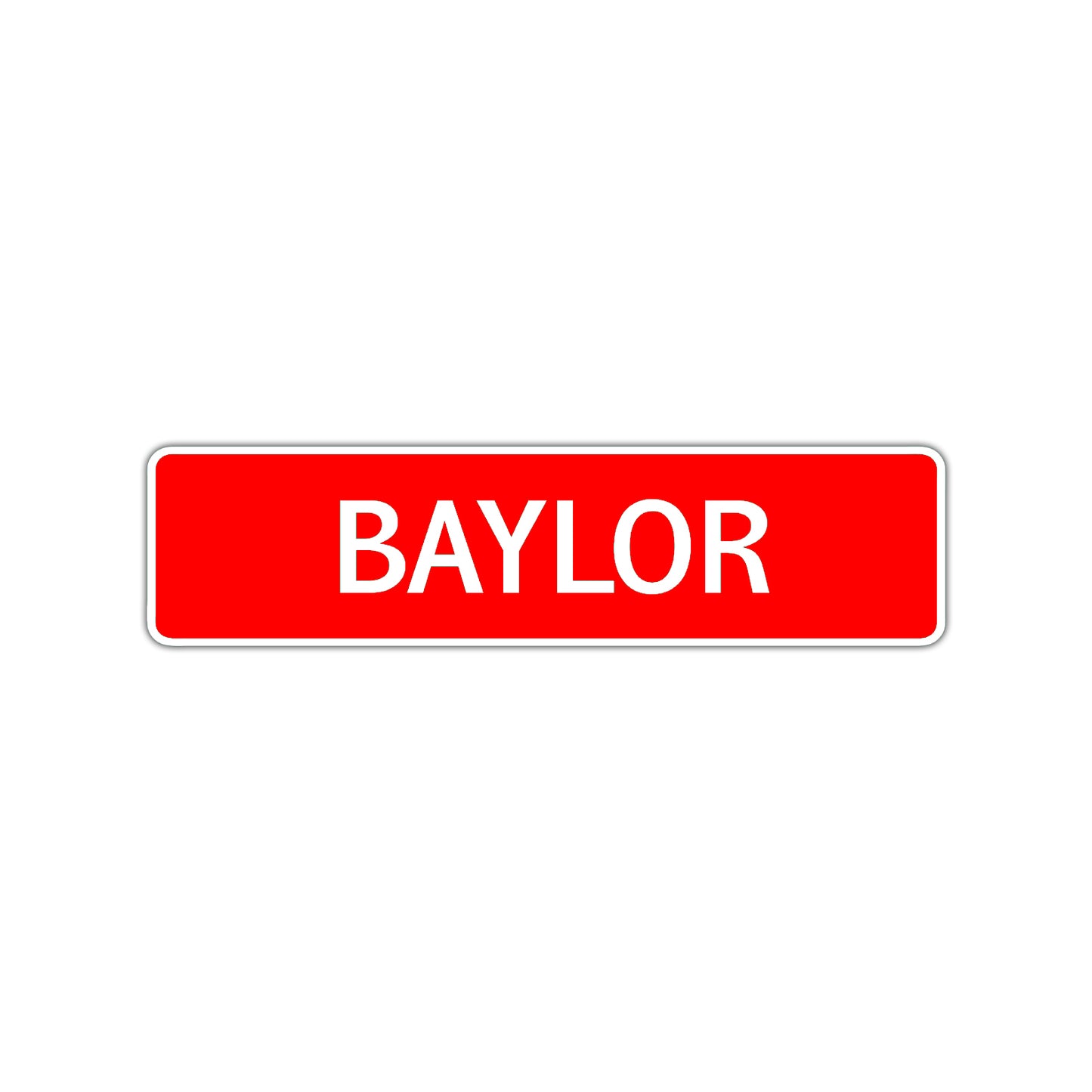 Baylor Street Sign Children Name Room Plate