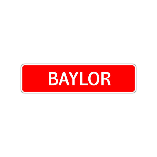 Baylor Street Sign Children Name Room Plate