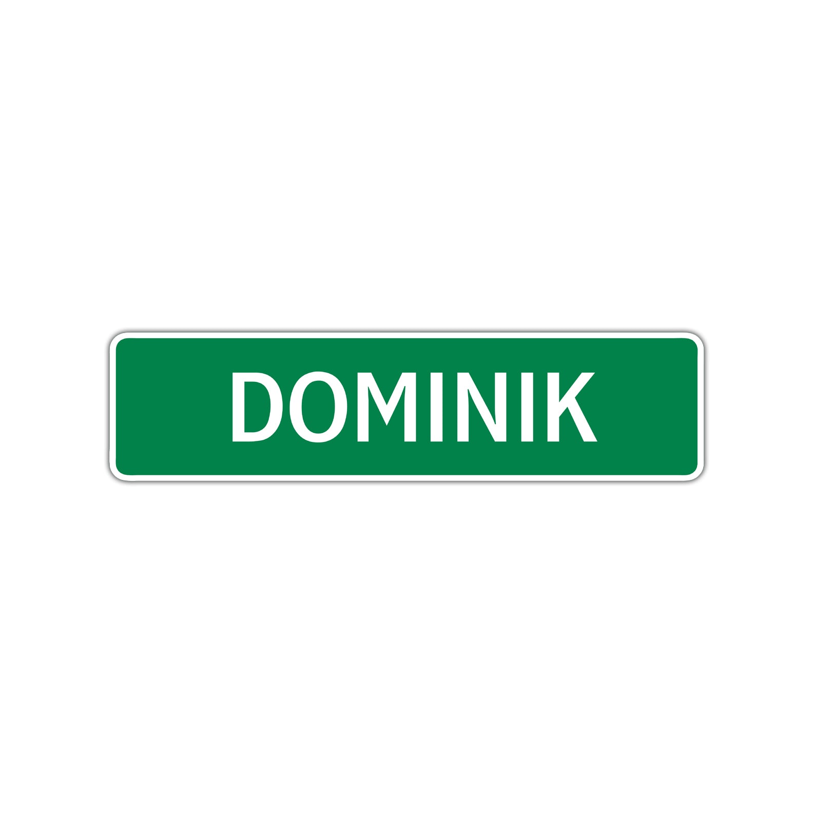 Dominik Street Sign Children Name Room Plate