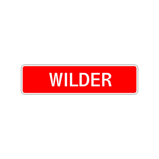 Wilder Street Sign Children Name Room Plate