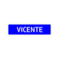 Vicente Street Sign Children Name Room Plate