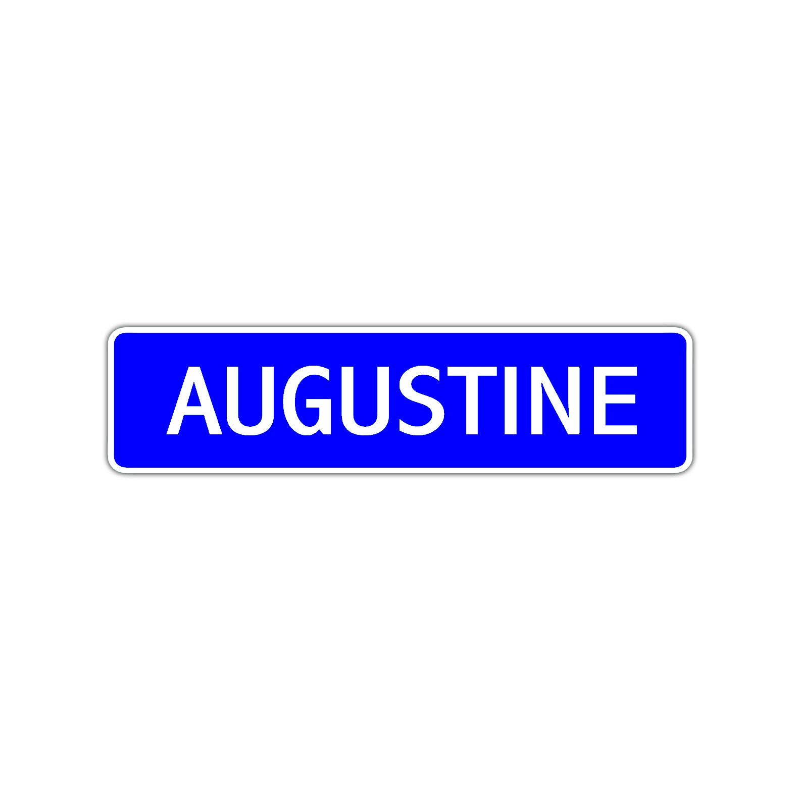 Augustine Street Sign Children Name Room Plate