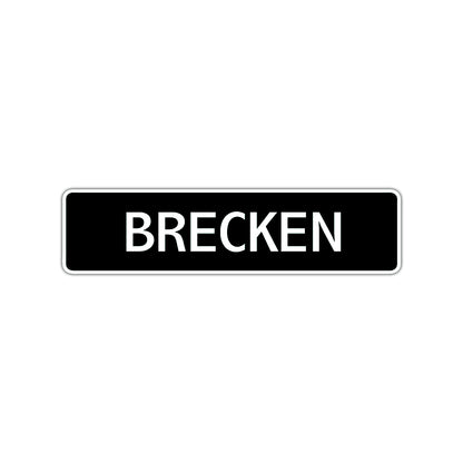 Brecken Street Sign Children Name Room Plate