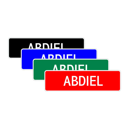 Abdiel Street Sign Children Name Room Plate