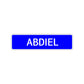 Abdiel Street Sign Children Name Room Plate