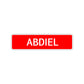 Abdiel Street Sign Children Name Room Plate