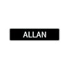 Allan Street Sign Children Name Room Plate