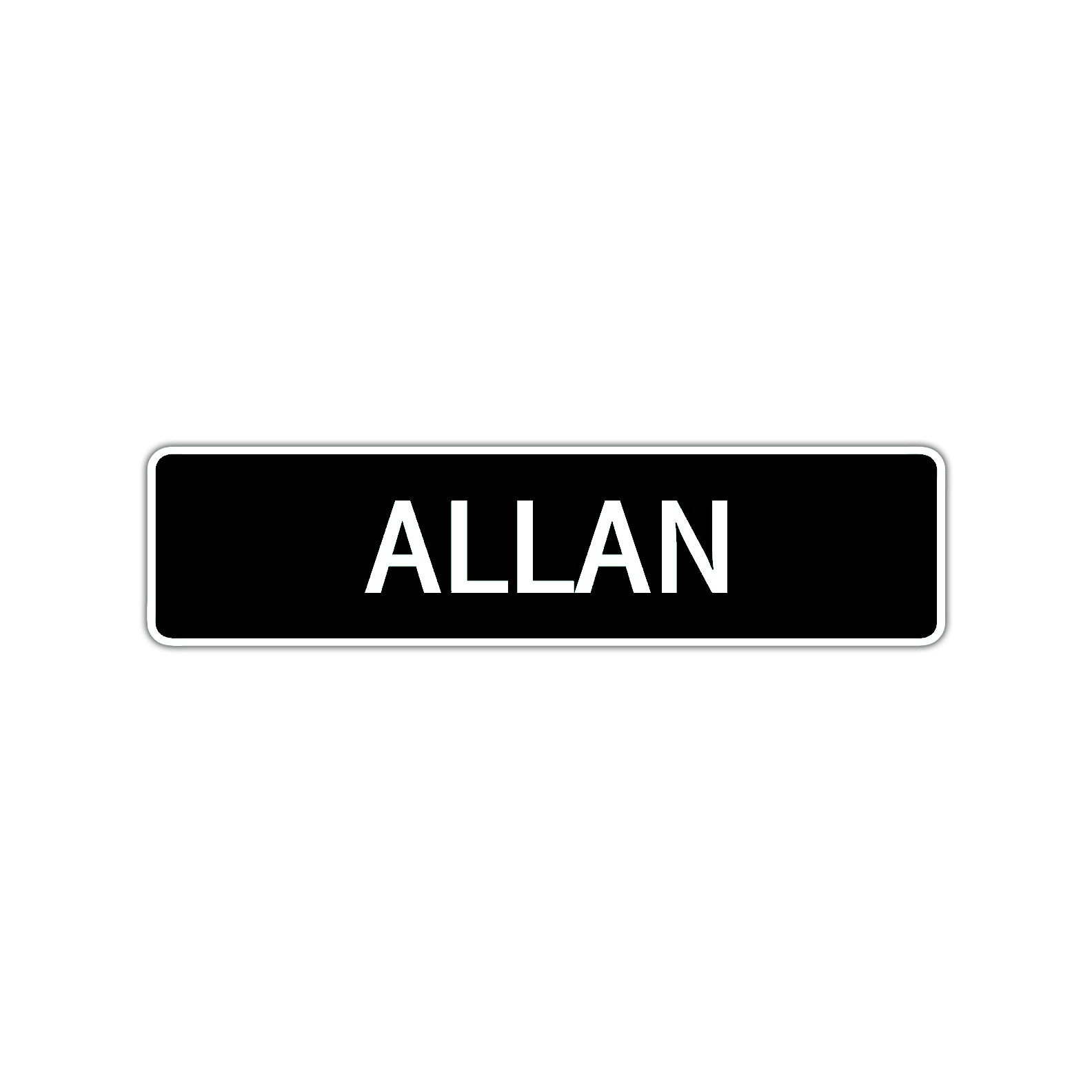 Allan Street Sign Children Name Room Plate