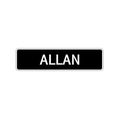 Allan Street Sign Children Name Room Plate