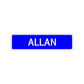 Allan Street Sign Children Name Room Plate
