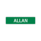 Allan Street Sign Children Name Room Plate
