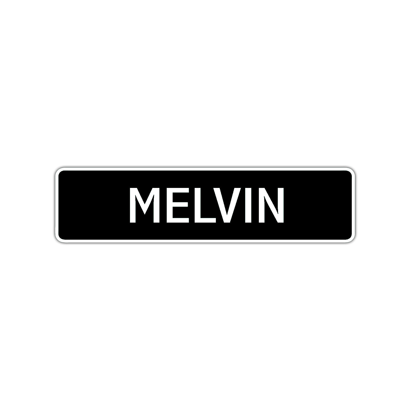 Melvin Street Sign Children Name Room Plate