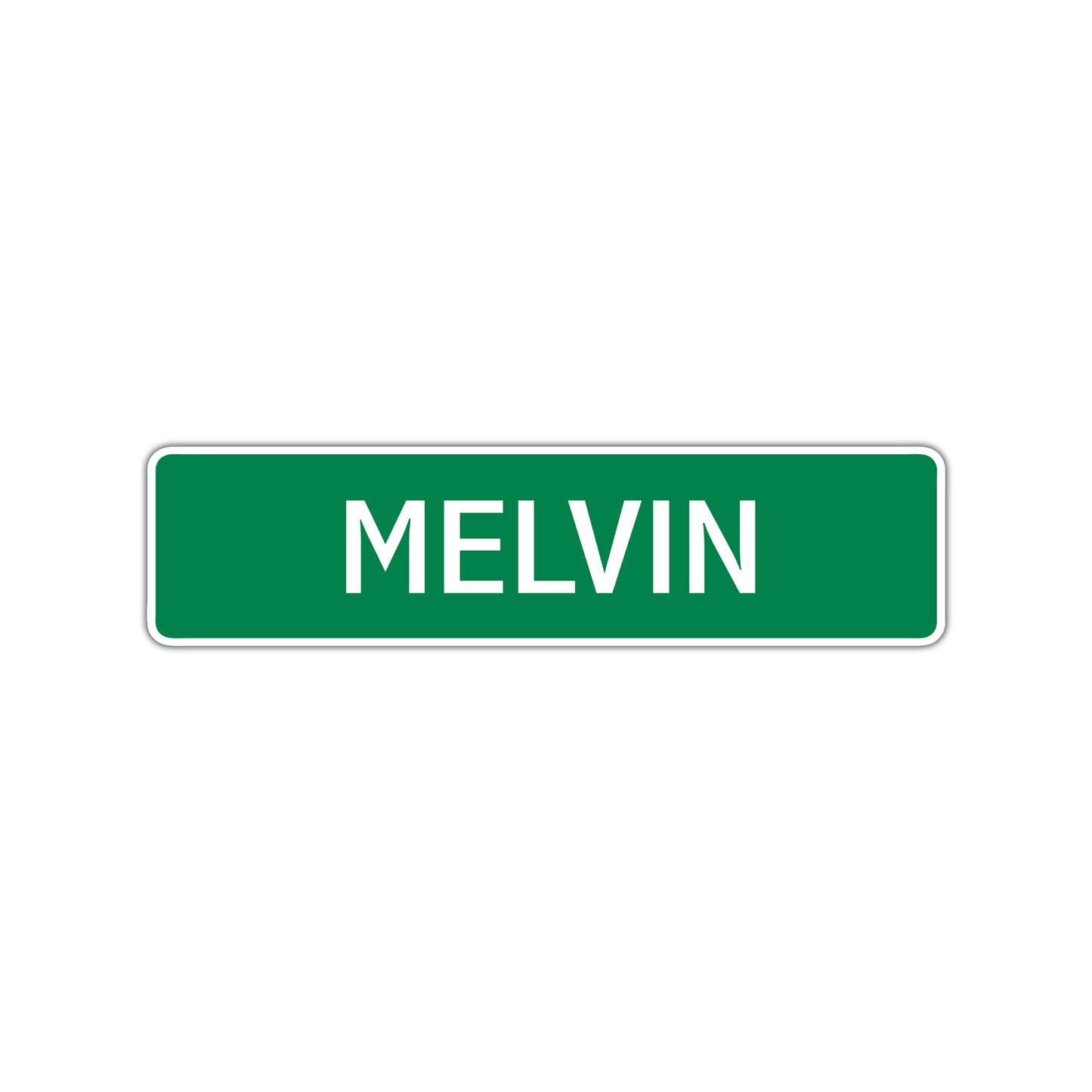 Melvin Street Sign Children Name Room Plate