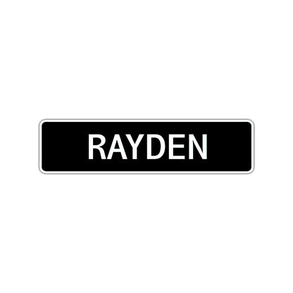 Rayden Street Sign Children Name Room Plate