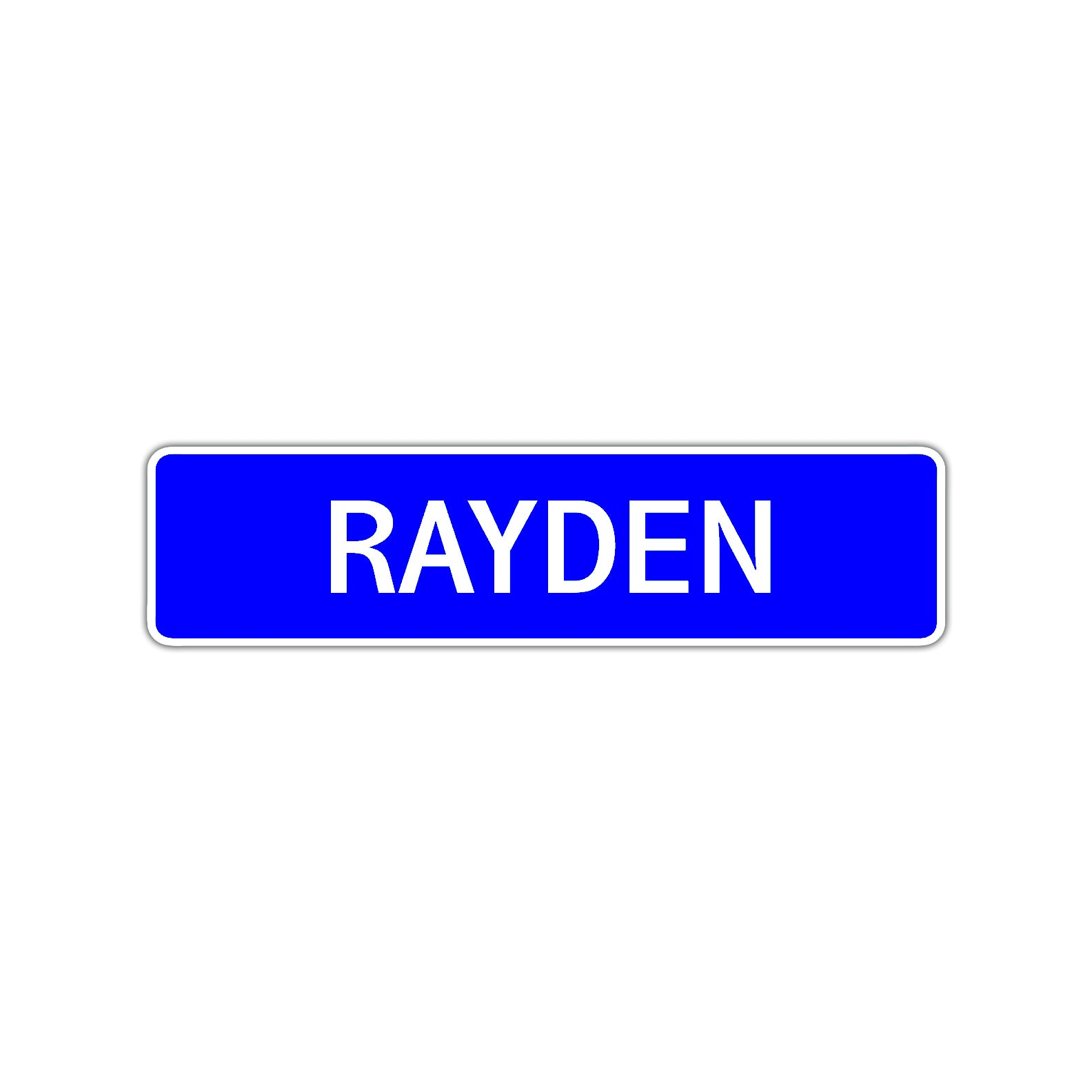Rayden Street Sign Children Name Room Plate