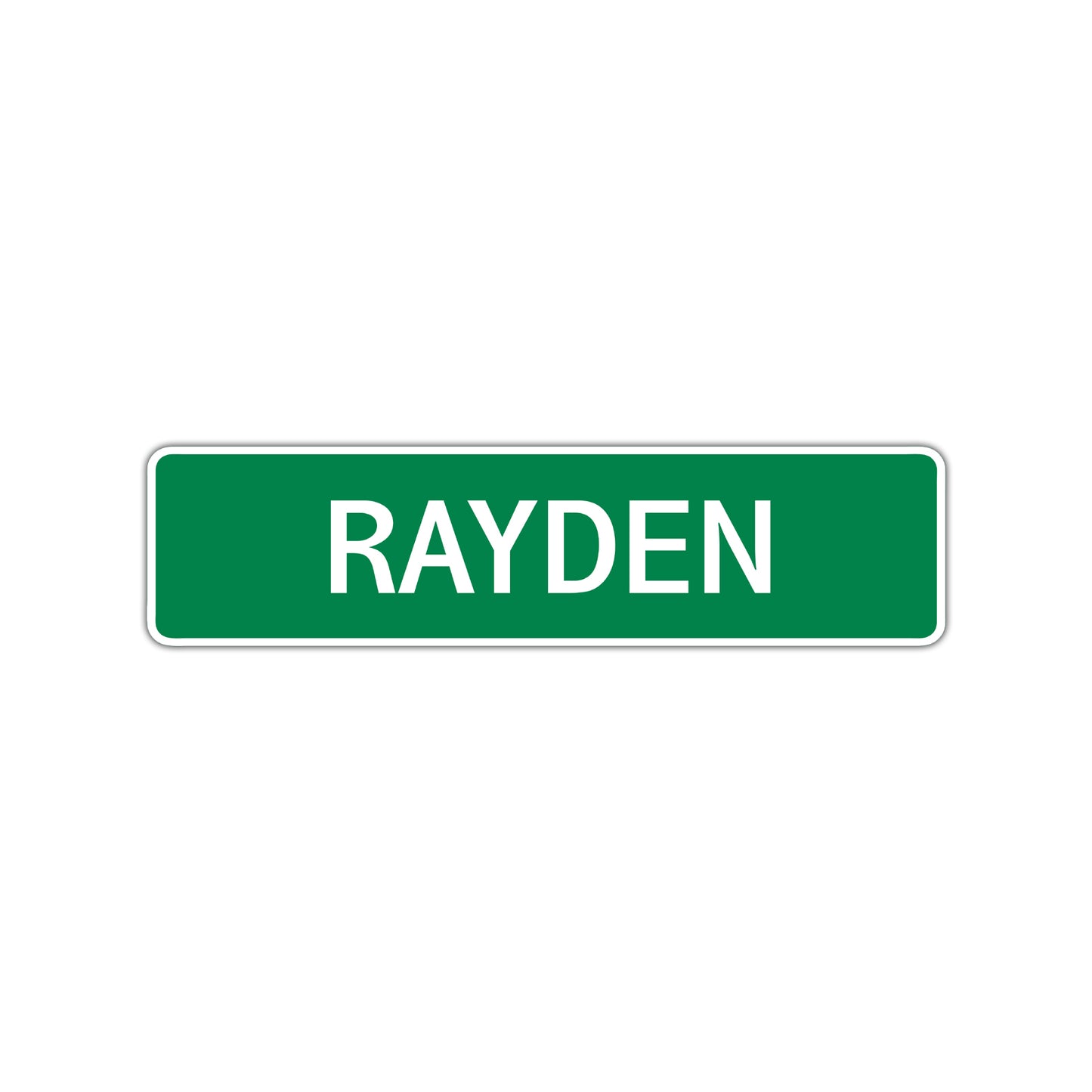 Rayden Street Sign Children Name Room Plate