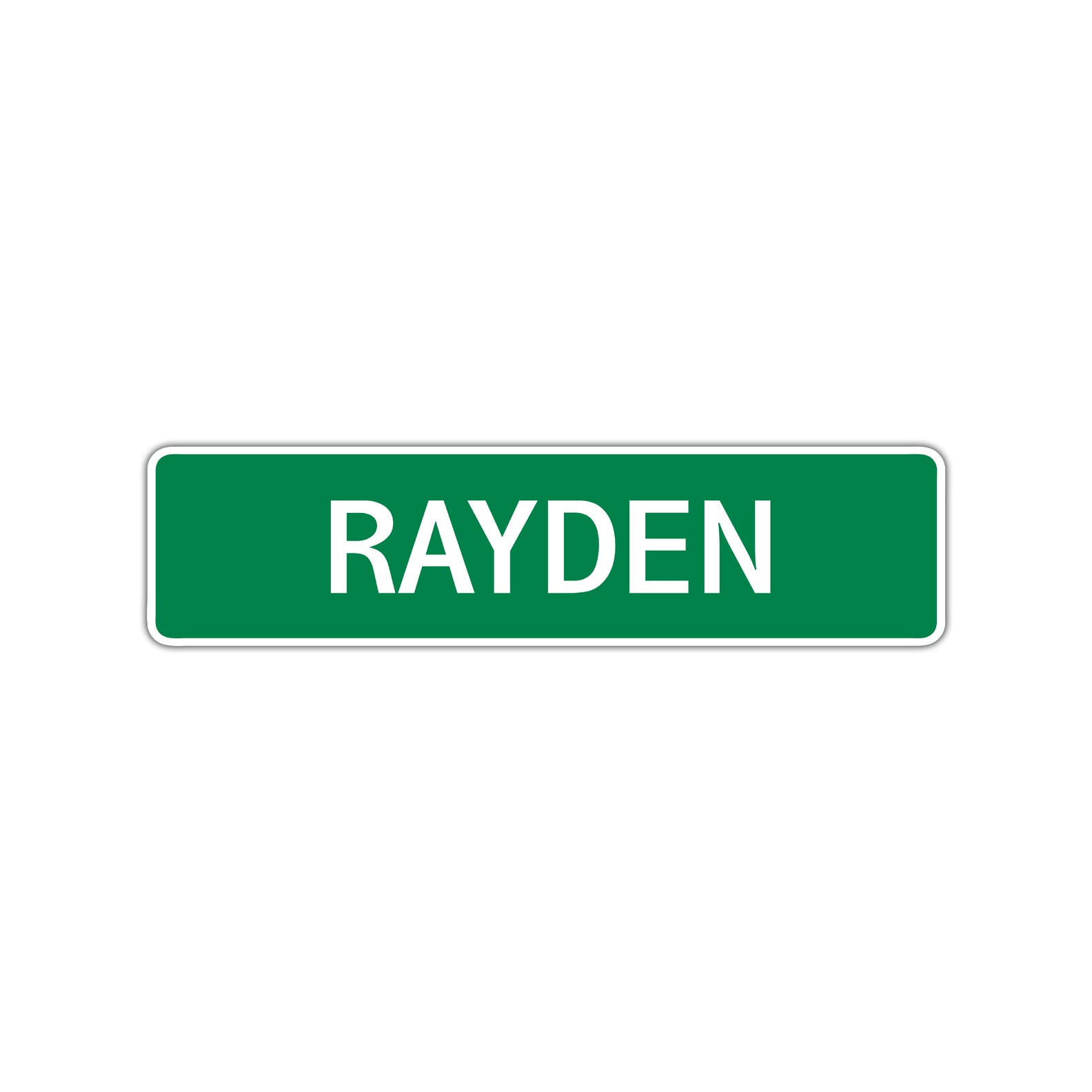 Rayden Street Sign Children Name Room Plate