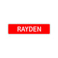 Rayden Street Sign Children Name Room Plate