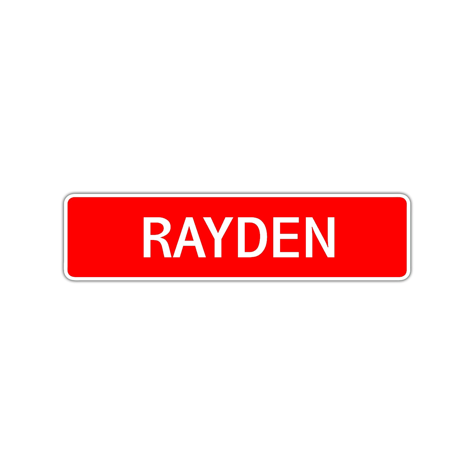 Rayden Street Sign Children Name Room Plate