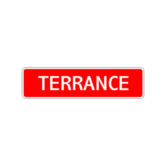 Terrance Street Sign Children Name Room Plate