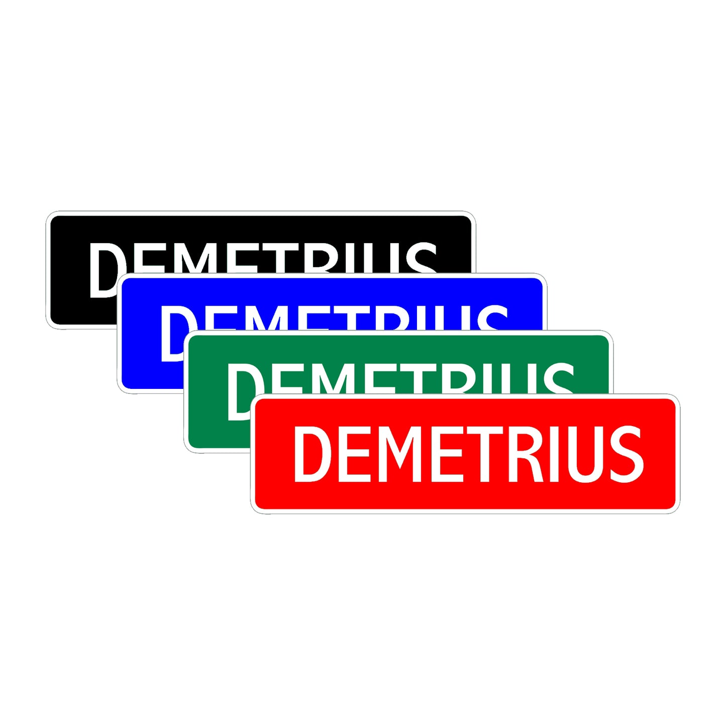 Demetrius Street Sign Children Name Room Plate