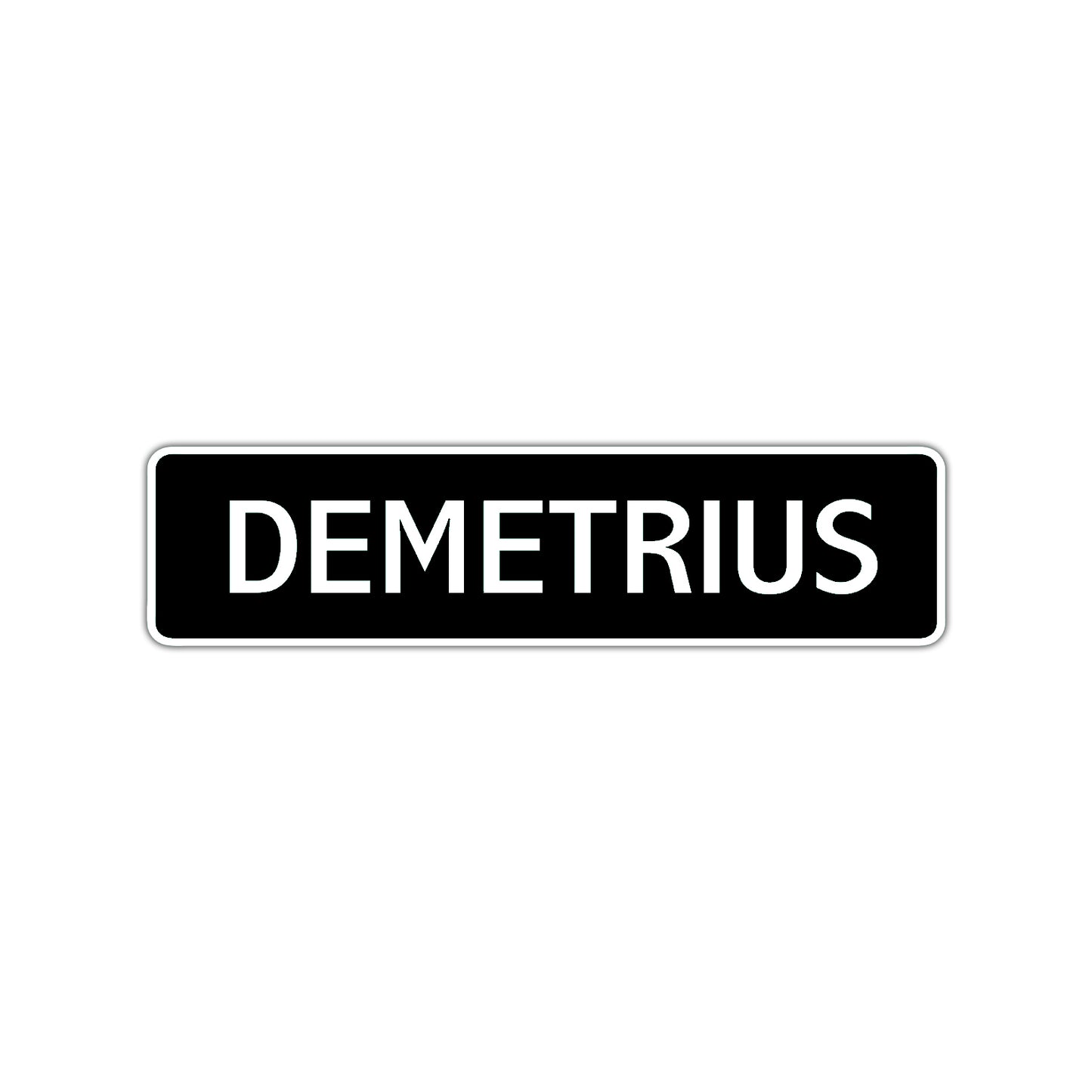 Demetrius Street Sign Children Name Room Plate