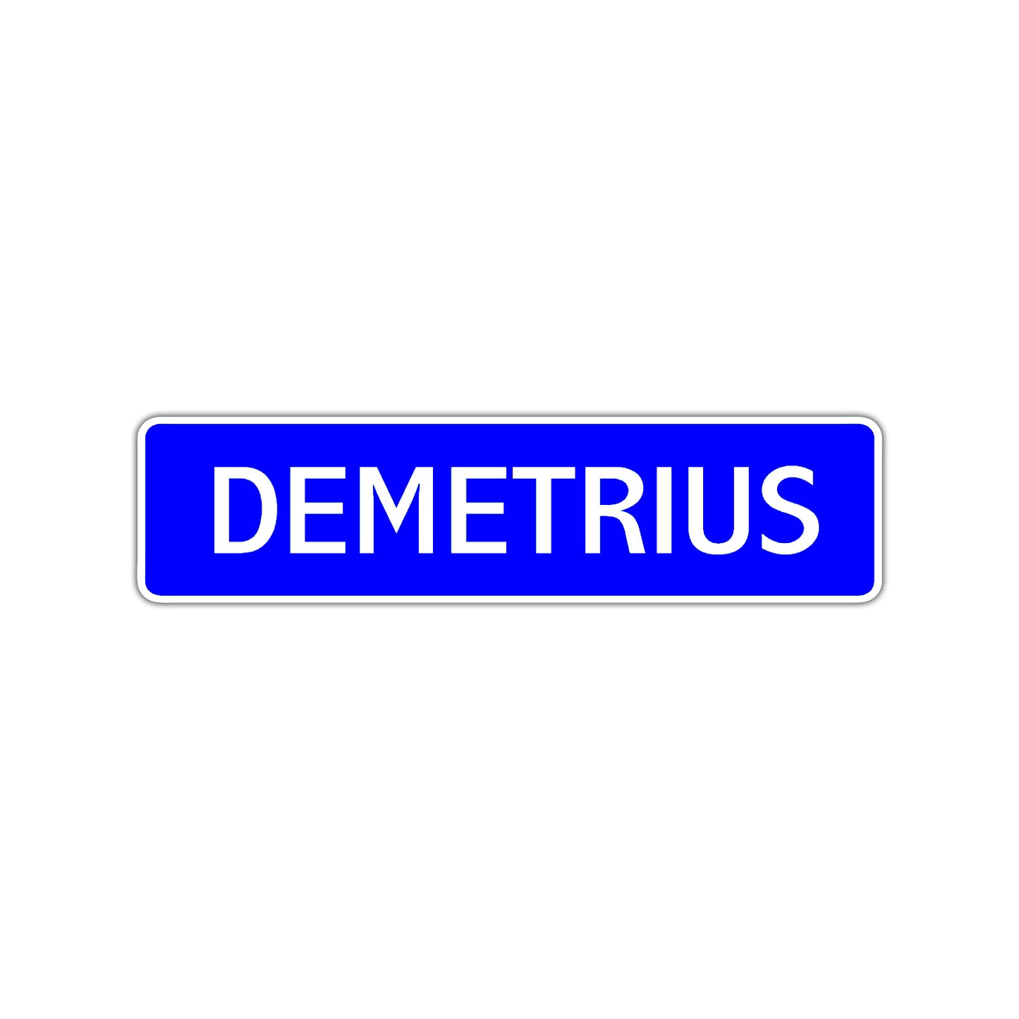 Demetrius Street Sign Children Name Room Plate