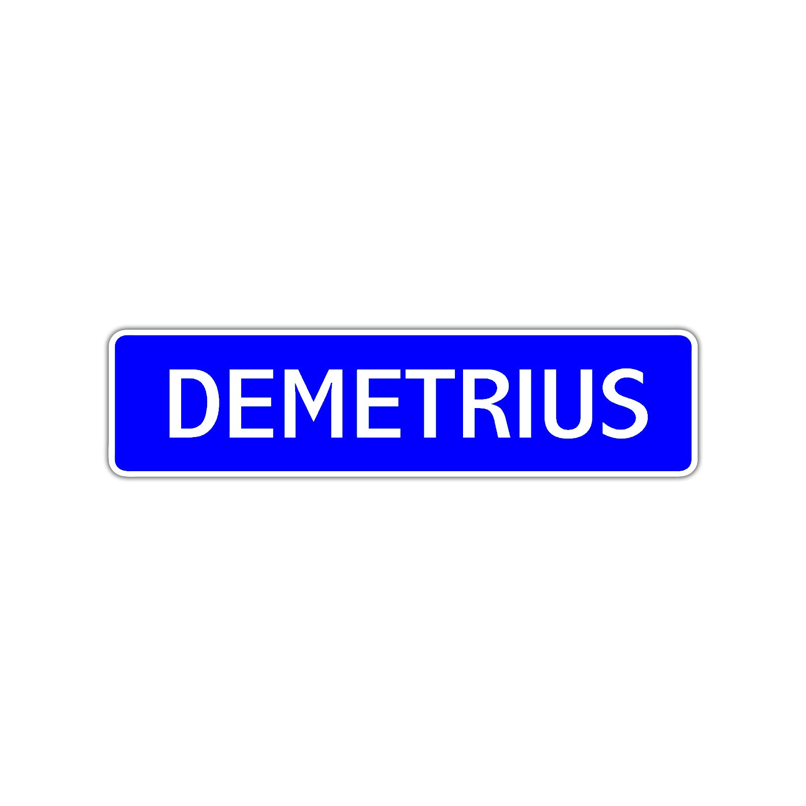Demetrius Street Sign Children Name Room Plate