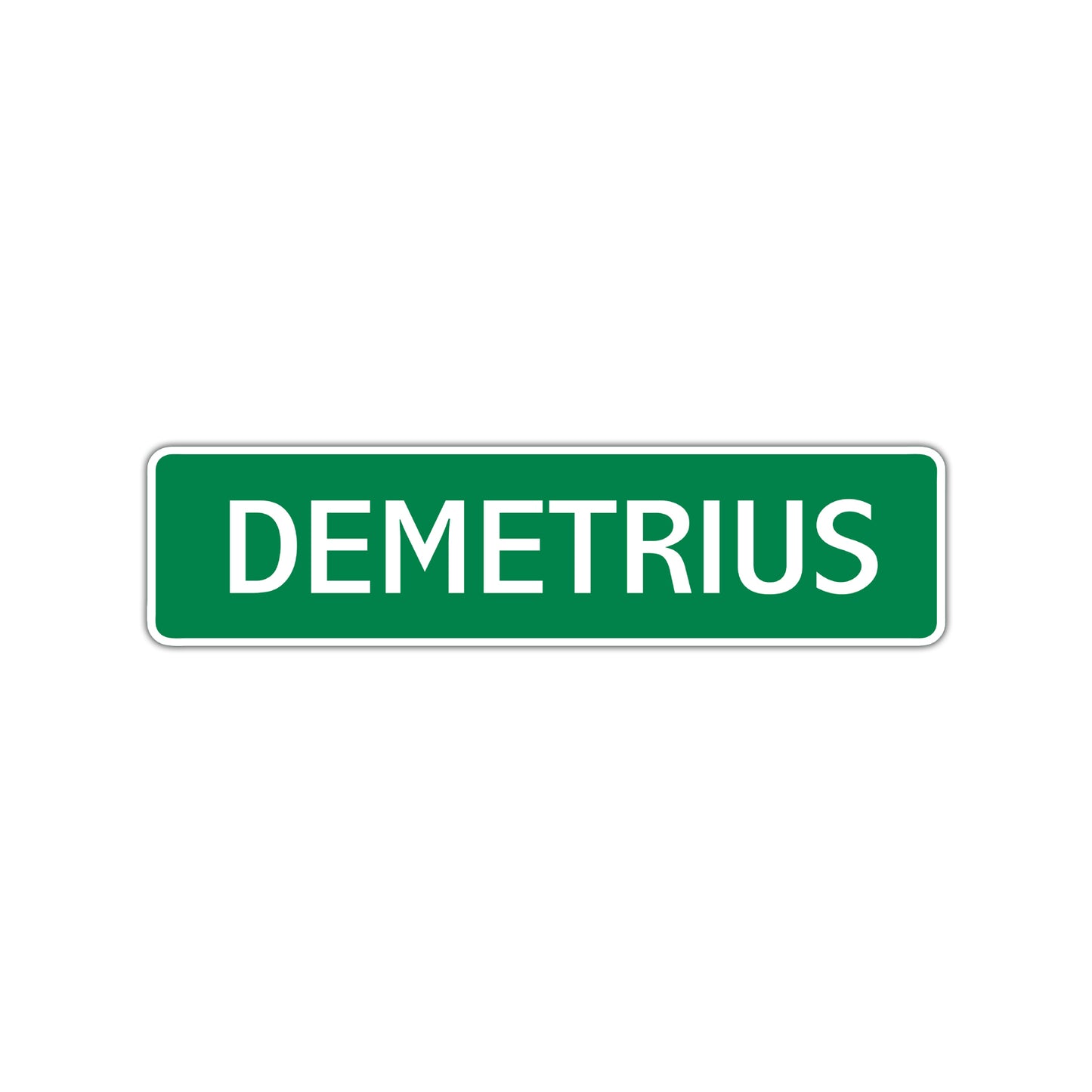 Demetrius Street Sign Children Name Room Plate