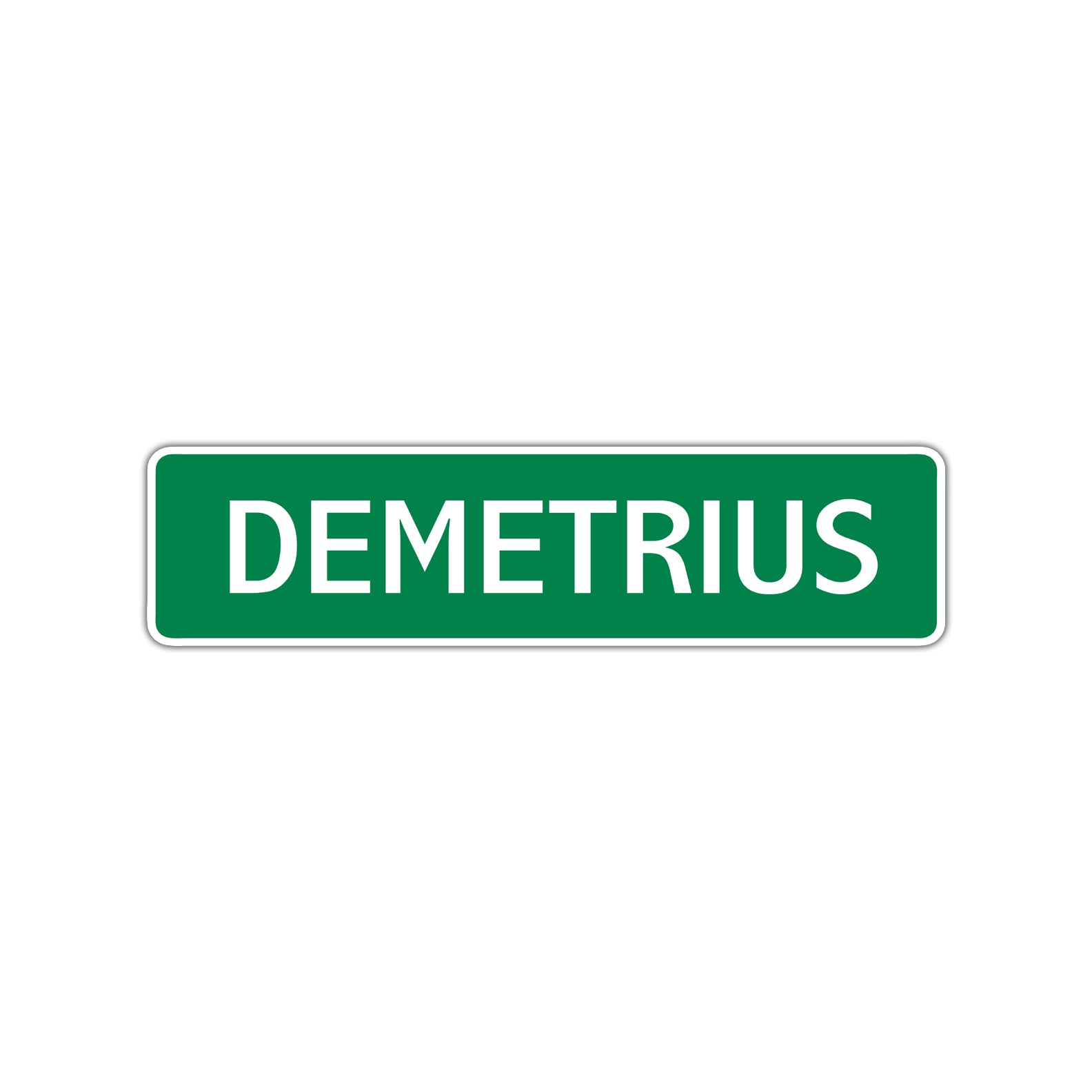 Demetrius Street Sign Children Name Room Plate