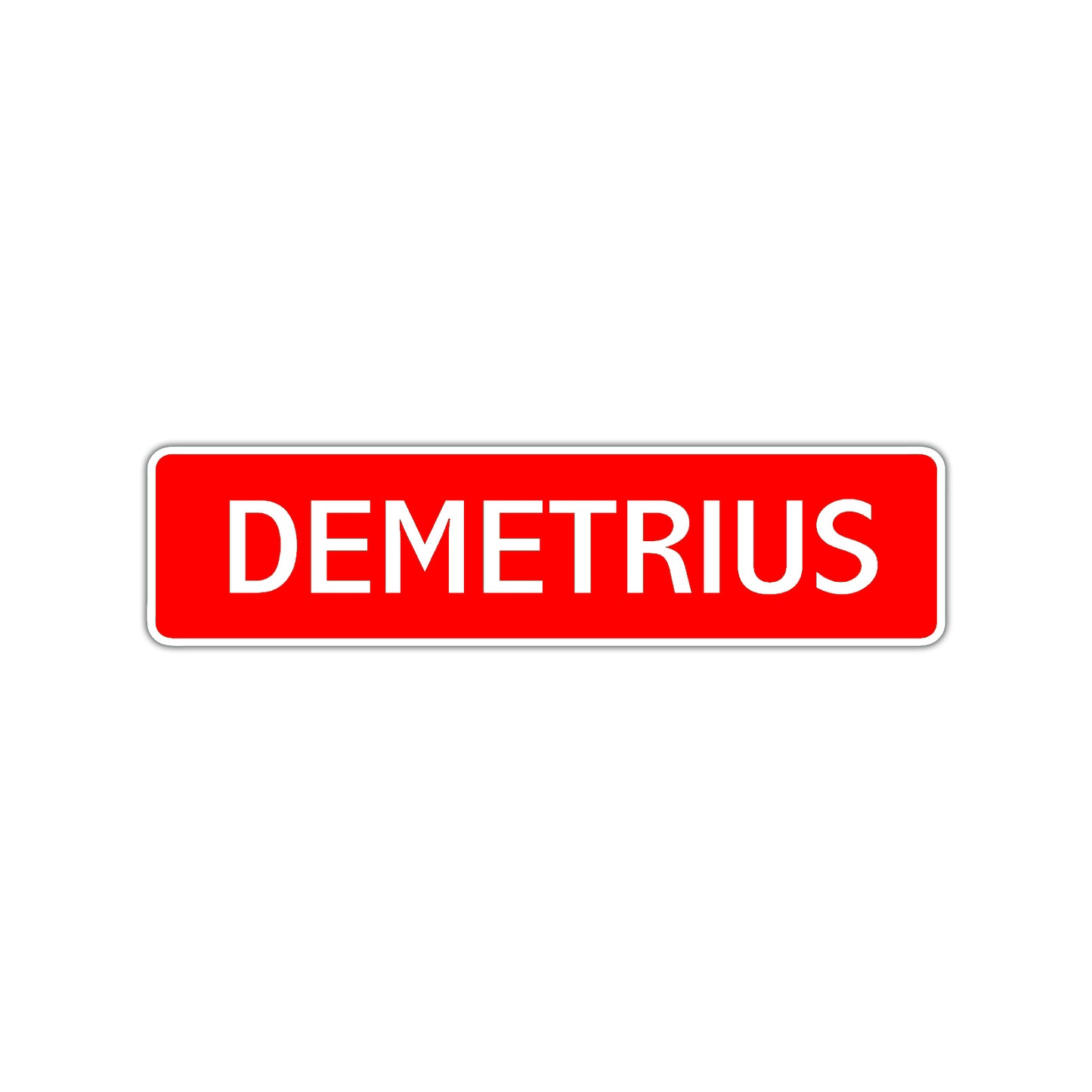 Demetrius Street Sign Children Name Room Plate