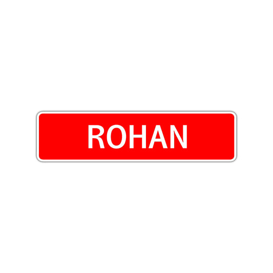 Rohan Street Sign Children Name Room Plate