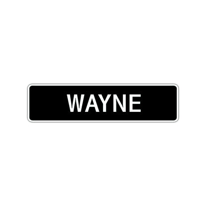 Wayne Street Sign Children Name Room Plate