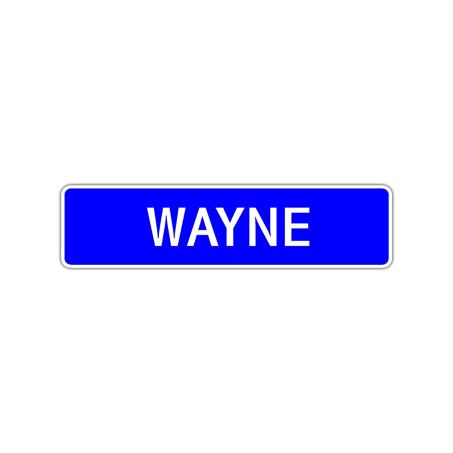 Wayne Street Sign Children Name Room Plate