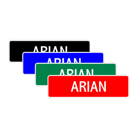 Arian Street Sign Children Name Room Plate