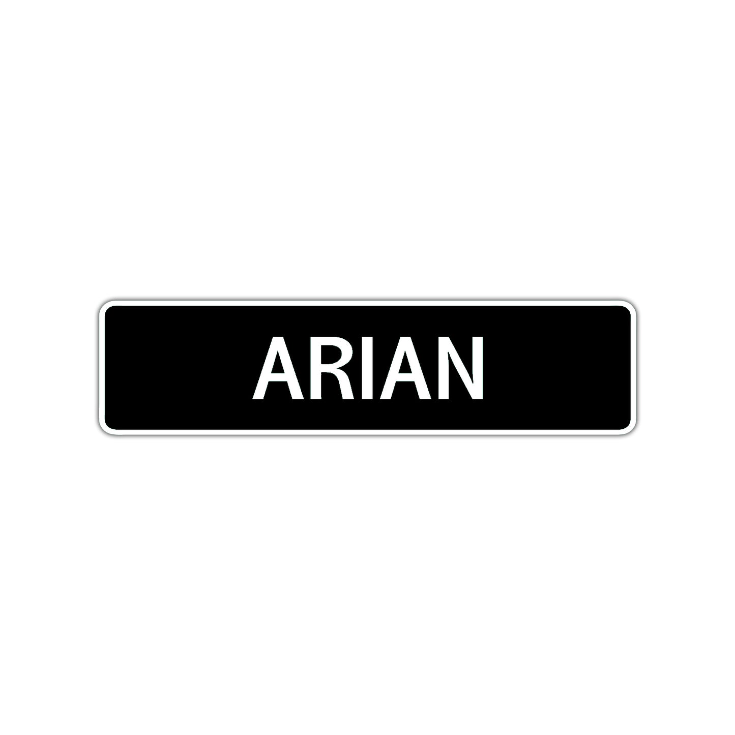 Arian Street Sign Children Name Room Plate