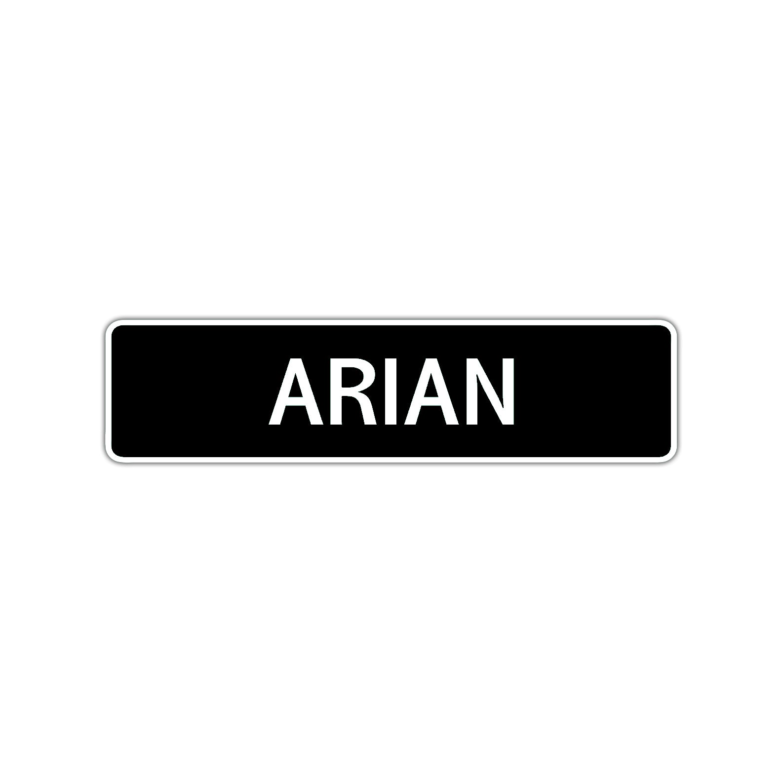 Arian Street Sign Children Name Room Plate